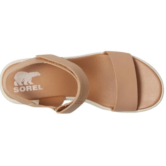 Sorel Cameron Flatform Wedge Sandal Beige Size 10 - Picture 4 of 12